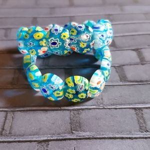 🔥3 for$9🔥 2 Light Blue Stretch Bracelets